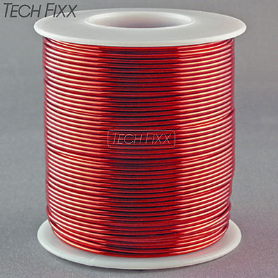 Magnet Wire 18 Gauge AWG Enameled Copper 200 Feet Coil Winding and Crafts Red