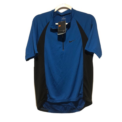 NWT Nike Blue Quarter Zip Cycling Jersey Size Men's Large