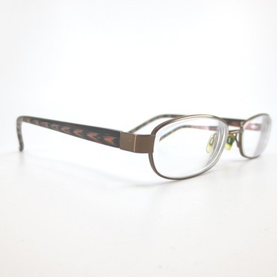 Junction Savannah BRO Brown Oval Eyeglass Frames 51-17-135 Tortoise Temples