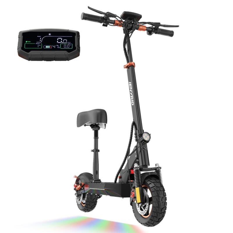 Ienyrid 800w Electric Scooter Adults 28mph Max Speed 48v Off Road Tire E Scooter