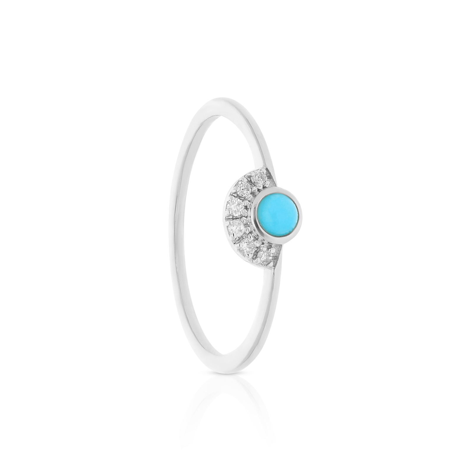 Elegant 950 Platinum Turquoise & Diamond Wedding Ring-International Women’s Day