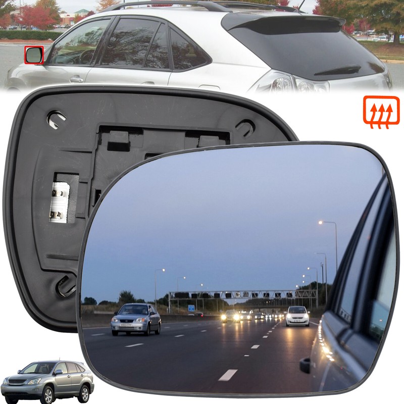 Left Driver Side Wing Mirror Glass Heated For Lexus RX RX300 RX350 RX400H 04-09