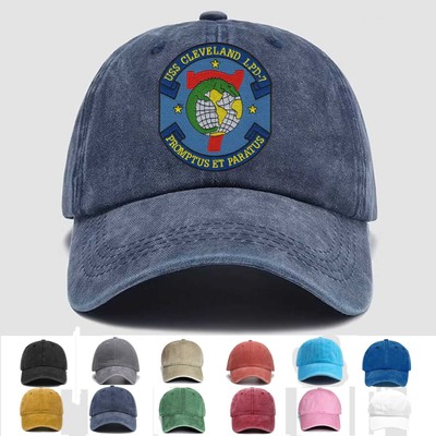 Custom Personalization Embroidered Hat USS Cleveland LPD-7, Veteran Cap, Gift