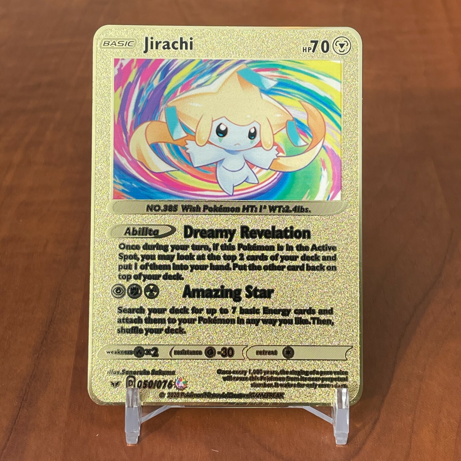  Pokemon Jirachi Amazing Rare Metall Gold Karte English 