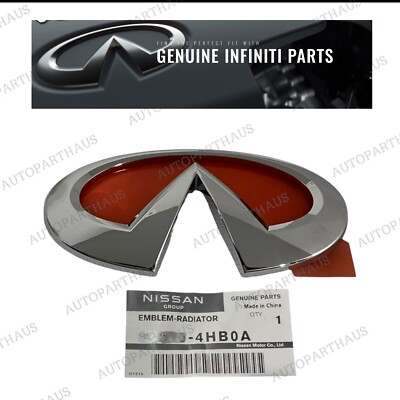 FITS: 14 - 17 INFINITI Q50 FRONT RADIATOR GRILLE EMBLEM LOGO  OEM NEW