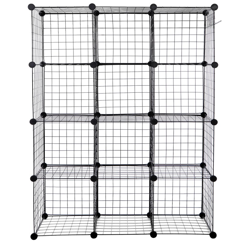 Wire Cube Storage Shelves 12-Cube Storage Organizer DIY Closet Cabinet