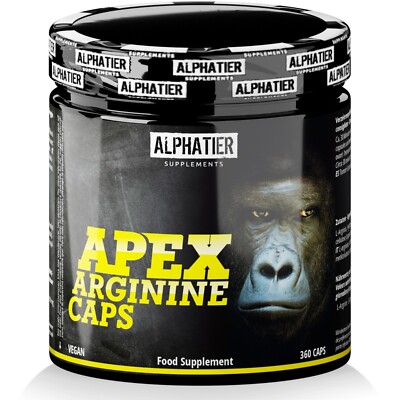 L ARGININ Base Kapseln hochdosiert + vegan - Alphatier Supplements Arginine