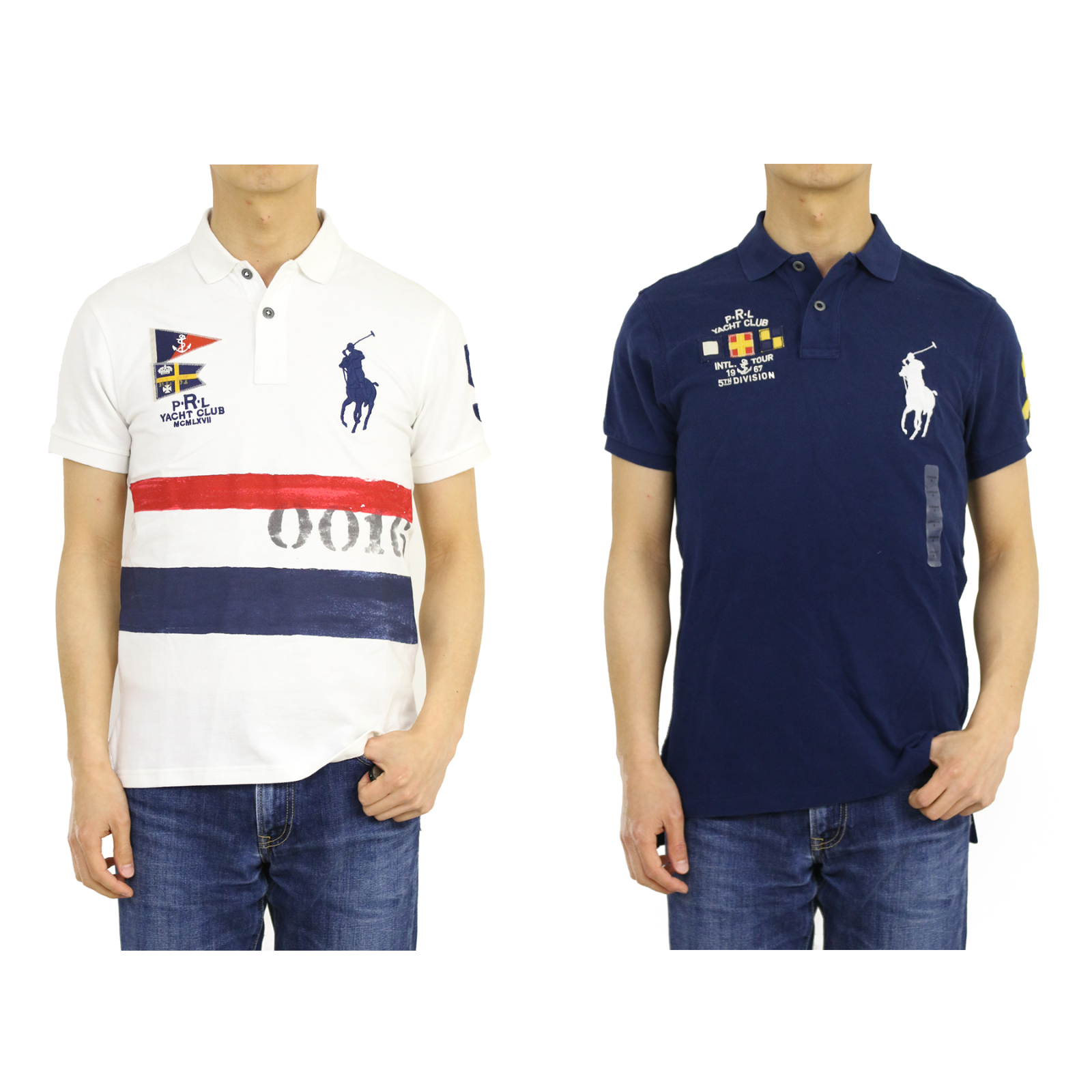 Рубашка-поло индивидуального кроя для яхты Polo Ralph Lauren Big Pony — 2 цвета —