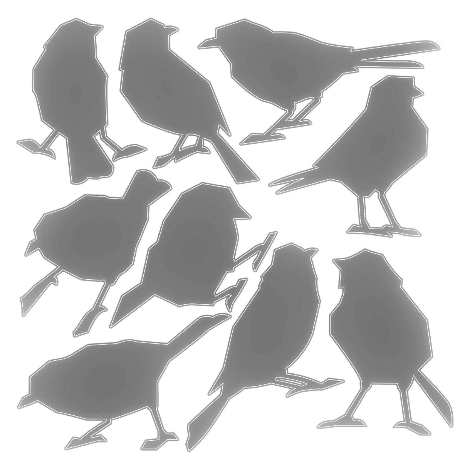 Sizzix Thinlits Silhouette Birds 9pc #665861 Retail $20.99 designer Tim Holtz