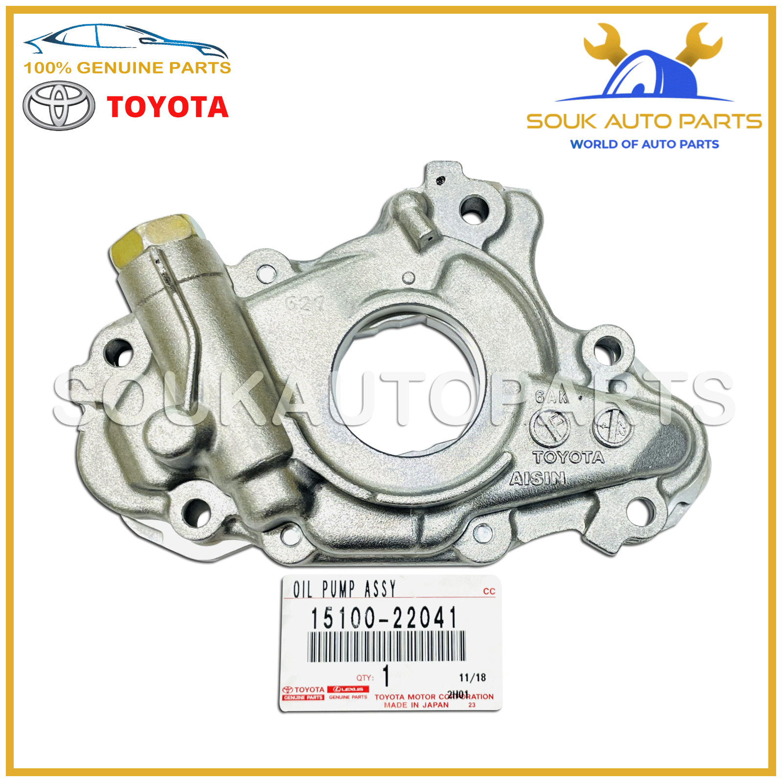 15100-22041 Genuine Toyota OIL PUMP 1ZZ 3ZZ 4ZZ-FE