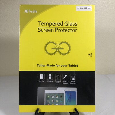 JETech Tempered Glass Screen Protector for iPad 10.2 inch. New factory sealed. 