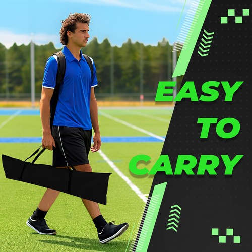 12 x 6' Soccer Goal Net Steel Frame Backyard Football Training Set Portable