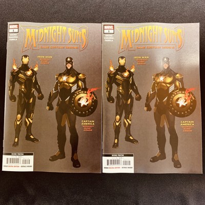 Midnight Suns Issue 1 2022 Marvel Comics 2 Comis Set 2nd Print Design Variant NM
