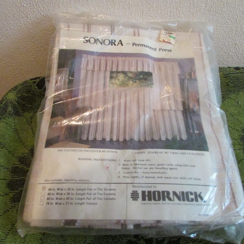 Set Of 2 New Vintage Hornick Tier Curtains 80 X 24 Nice