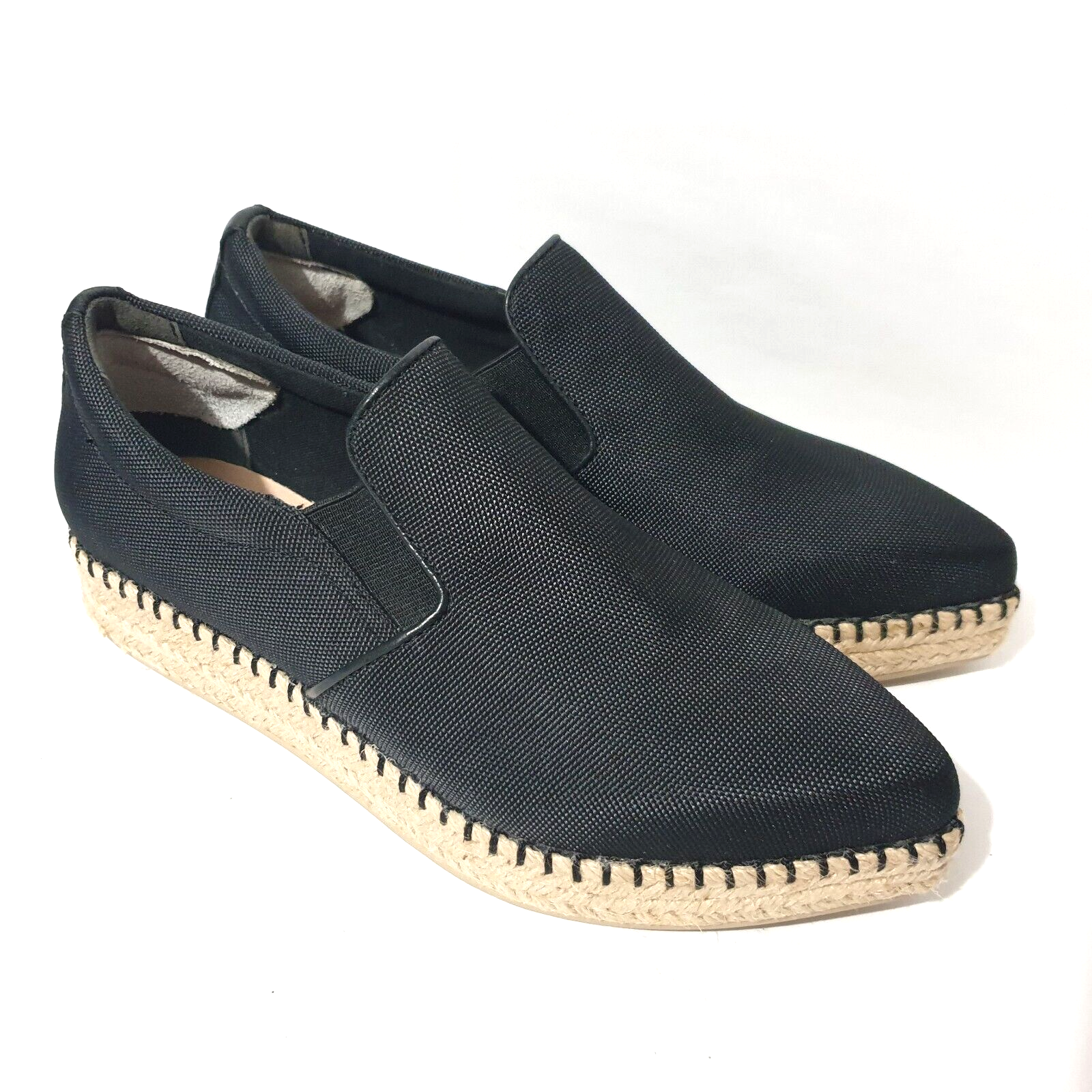 DKNY Shoes Sz US6 UK3.5 EU36 Black Espadrilles Slip On Pointed Toe Platform Flat eBay