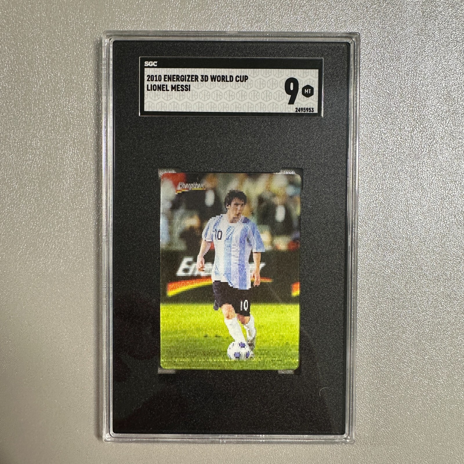 RARE 2010 Energizer 3D World Cup Lionel Leo Messi SGC 9