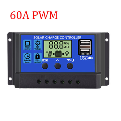 30-100A MPPT Solar Panel Regulator Charge Controller Auto Focus Tracking 12V/24V