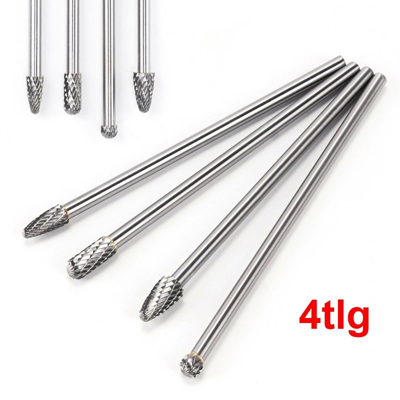 Frässtifte Schaftfräser Fräser Drehfräser Satz Schaft 6MM Extra Lang 6/" !