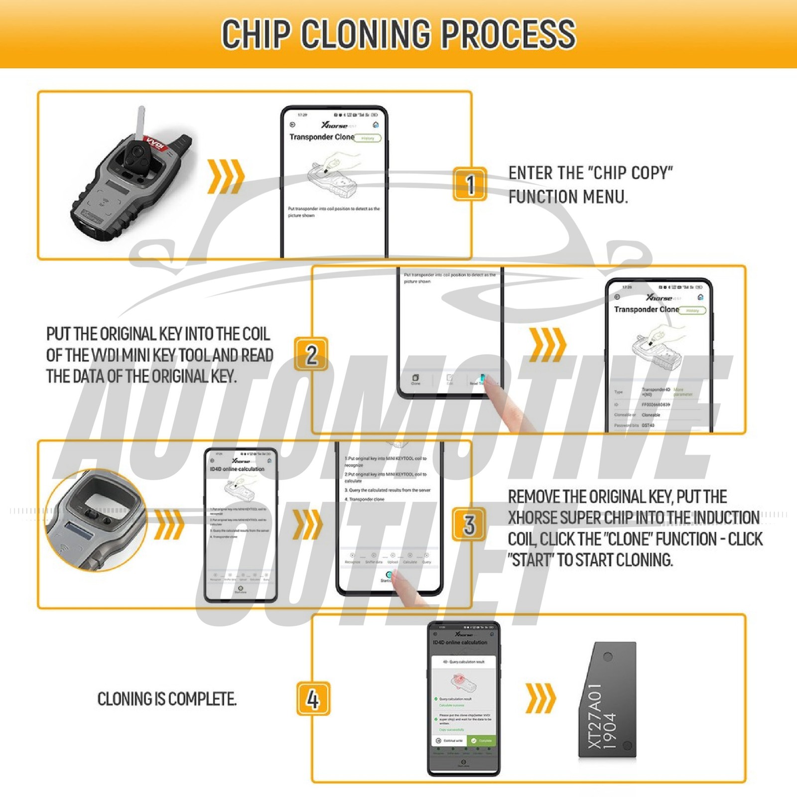 5x XHORSE VVDI SUPER CHIP XT27A01/A66 TRANSPONDER FOR VVDI2 MINI KEY TOOL/MAX 10