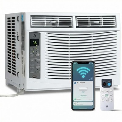 6000 BTU Window Air Conditioner Window AC Unit, WiFi Enabled E...