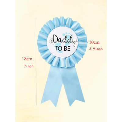 Daddy or Mommy to Be Badge – Pink & Blue Baby Shower Pin