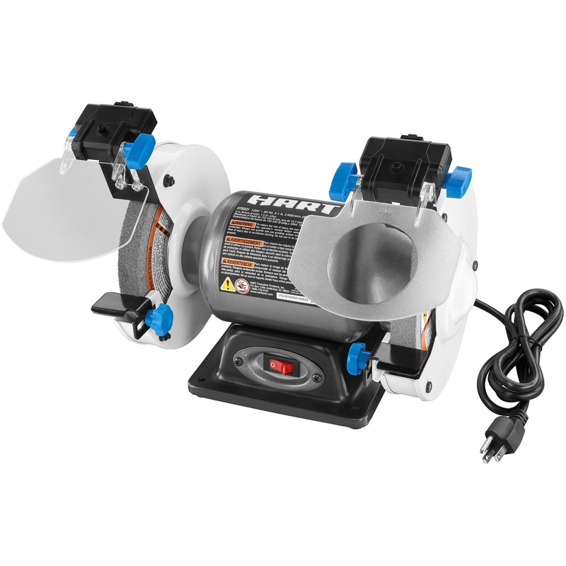 HART 6-inch 2.1-Amp Electric Adjustable Stationary Grinding 