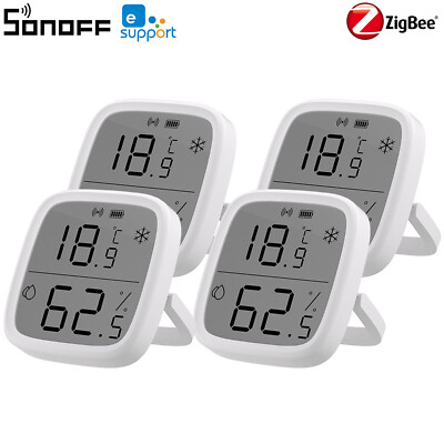 SONOFF SNZB-02D Zigbee LCD Thermometer 4-Pack Smart Temperature Humidity Sensor