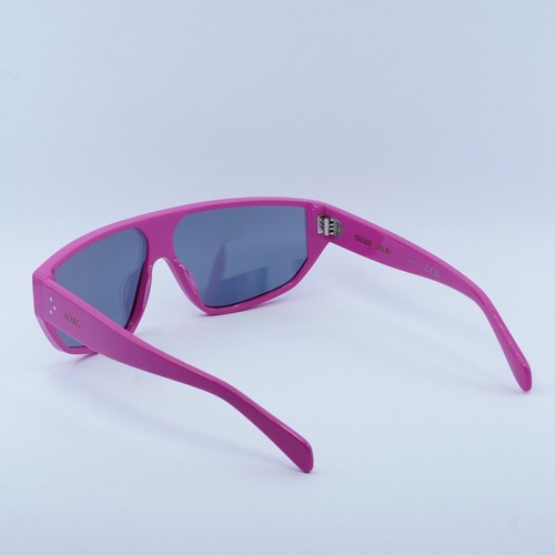 Pre-owned Celine Cl40195i 75c Shiny Pink/silver Mirror --135 Sunglasses