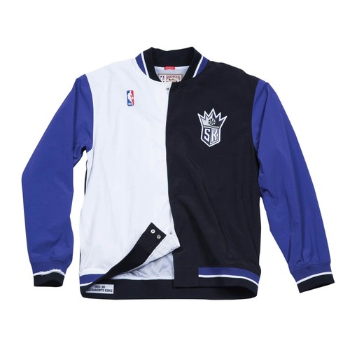 

АУТЕНТИЧНАЯ КУРТКА ДЛЯ РАЗМИНКИ NBA MITCHELL - NESS KINGS, White/black/blue