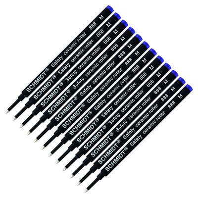 12 Pack - 888 Blue Medium Rollerball Refill