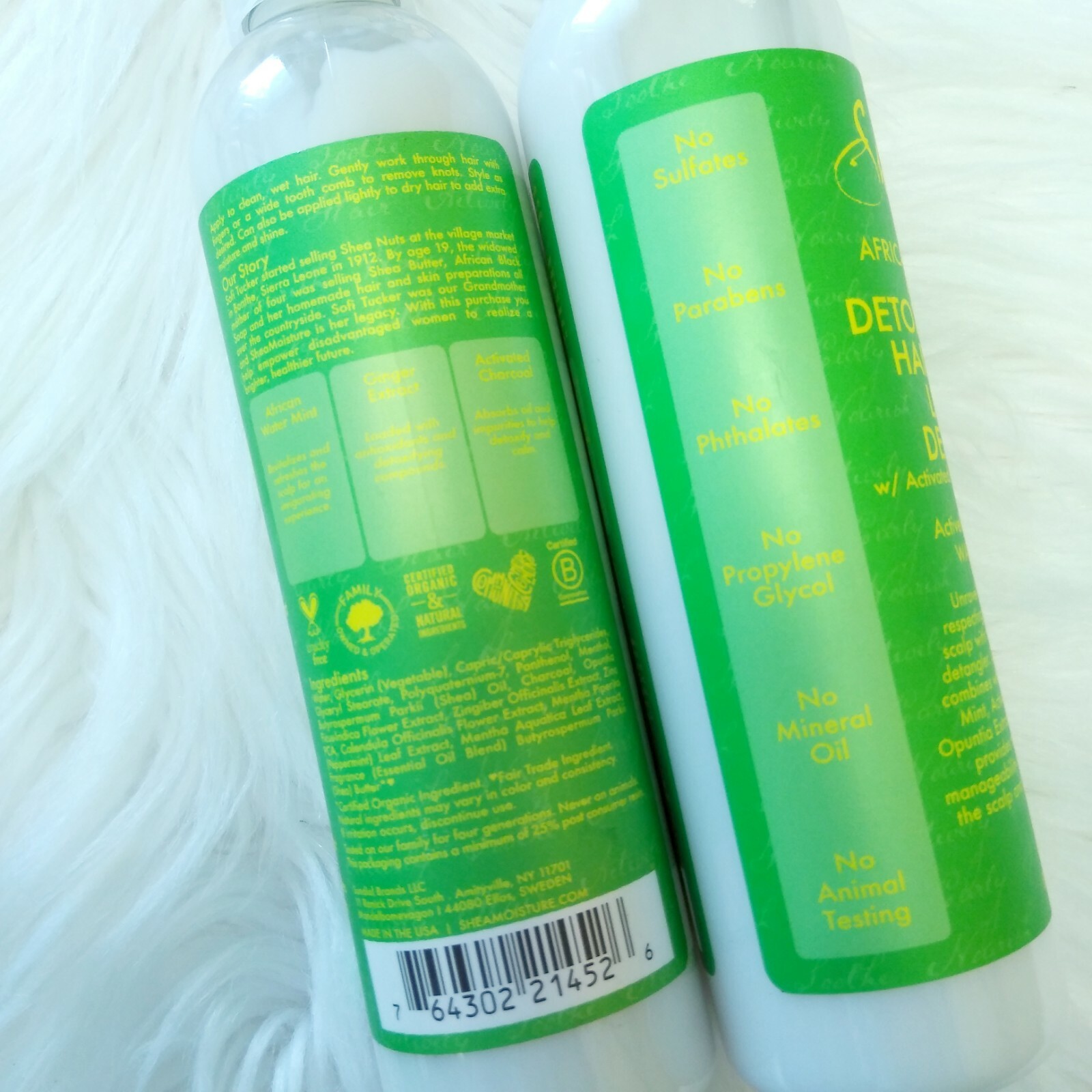 4 New SHEA MOISTURE Detox & Refresh Hair & Scalp Leave-In Detangler - 8 fl oz