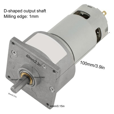 DC12V/24V 35W Metal Gear Motor Speed Adjustable CW/CCW Motor For Safety Equipmen