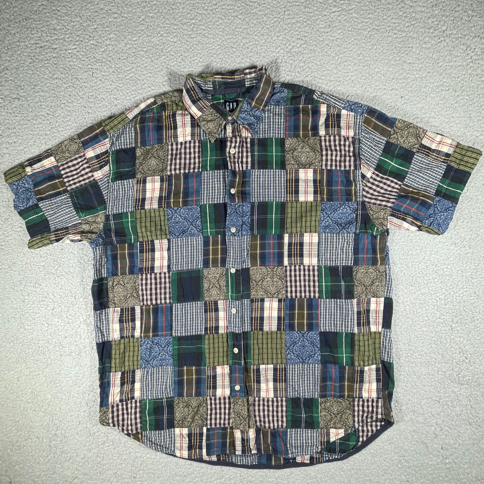 OLD GAP LIGHT BLUE BORDER SHIRT Y2K