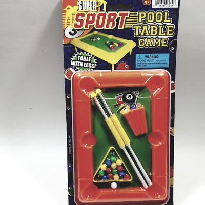 Super Sport Portable Tabletop Pool Game With Legs