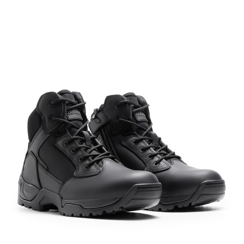 Men's Military Tactical Work Boots Side Zipper Motorcycle Combat Boots