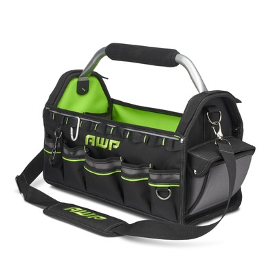 18 Inch Pro Tool Tote with Rotating Handle for Easy Tool Access, Water-Resist...