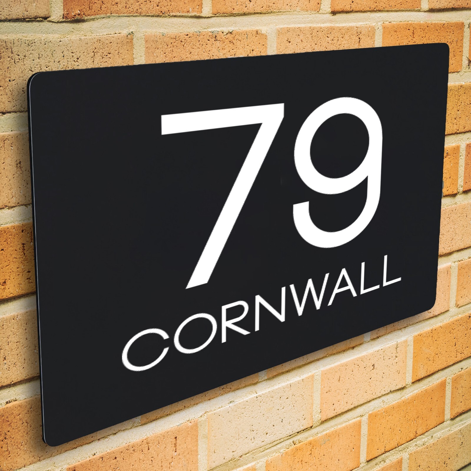 Floating House Sign Modern Personalised Door Number Plaque Home Gift Idea