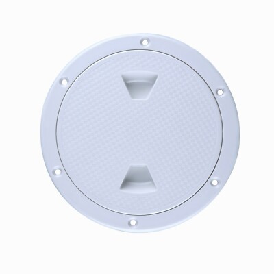 4 inch White Round Non Slip Inspection Hatch With Detachable Cover Boat Marine