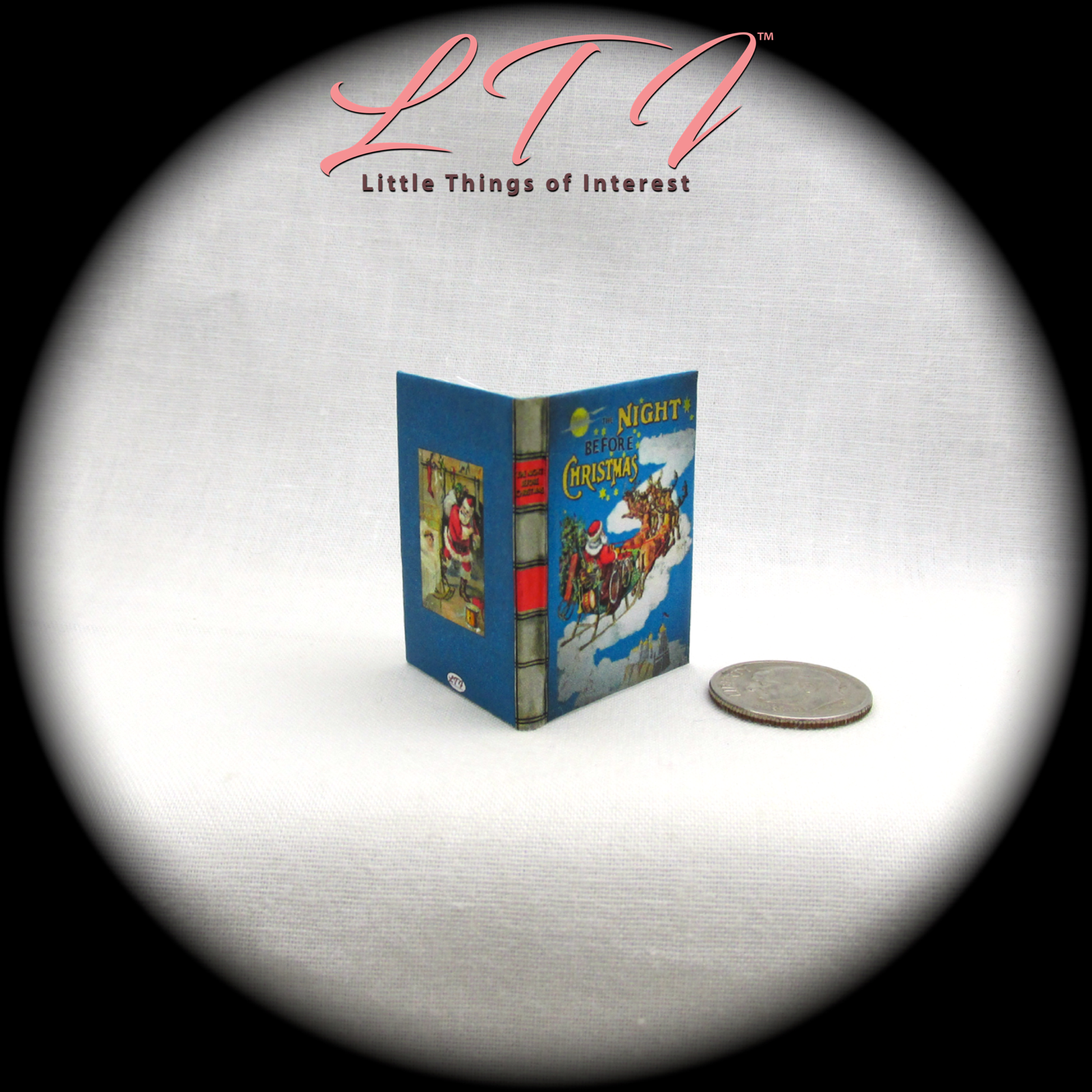 1:6 Scale The NIGHT BEFORE CHRISTMAS Readable Illustrated Miniature Book