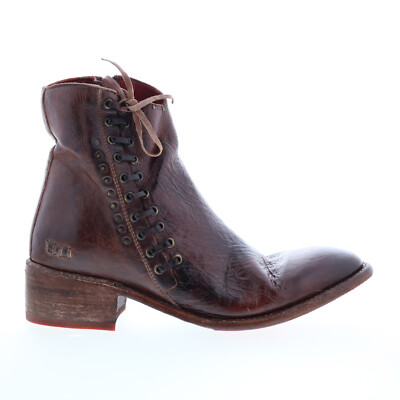 Pre-owned Bed Stu Aldina F328016 Womens Brown Leather Zipper Casual Dress Boots