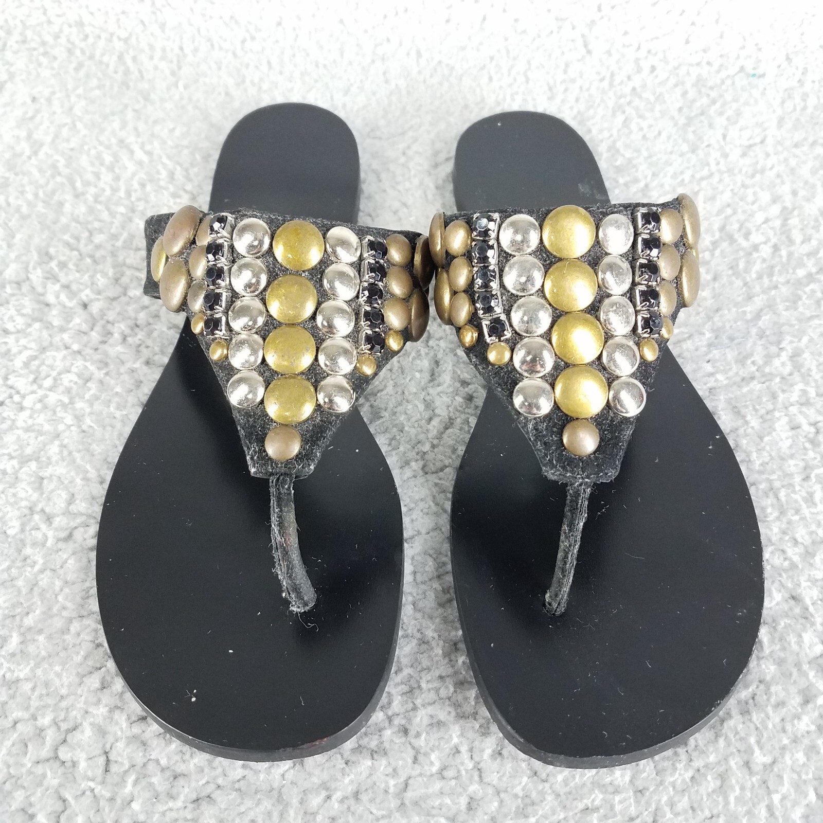 SUECOMMA BONNIE ◆Spike J sandal(blue) Suecomma Bonnie Sandals Women's US 7 FR 38 Black Embellished