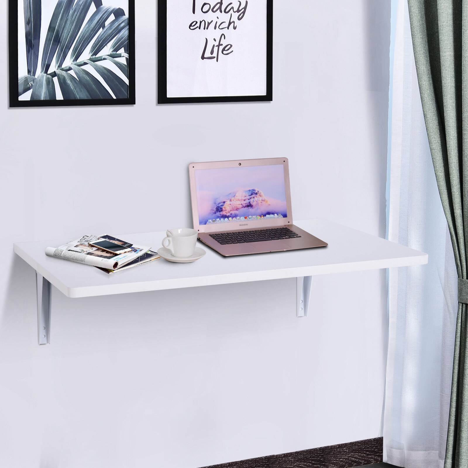 HOMCOM Wandklapptisch Wandtisch Klapptisch Esstisch Küchentisch