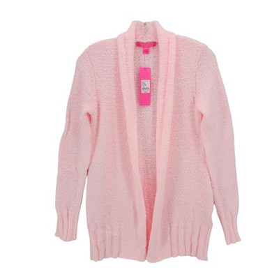 NWT LILLY PULITZER Basia Cardigan Calla Lilly Pink Plush Open Front XS