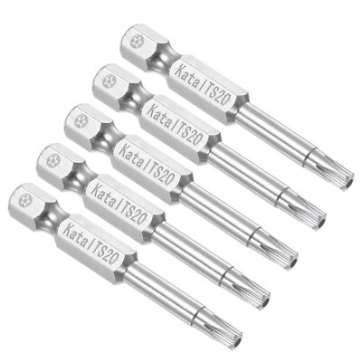 5pcs Magnetic Torx Bits T20 S2 Steel 5 Point Star Screwdriver Bits