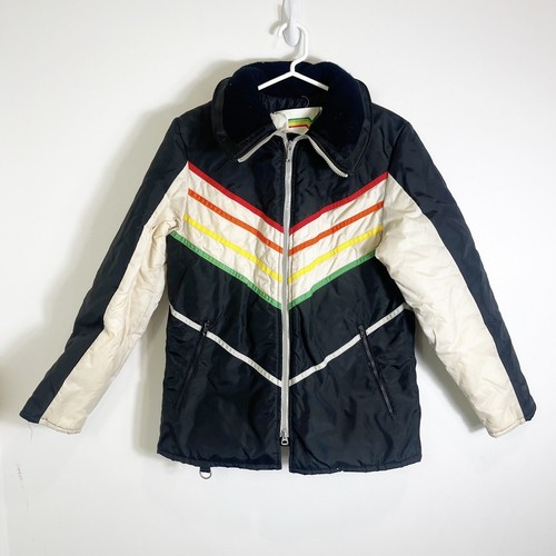 ジャケット・アウター 80s/JOHN DEERE/VINTAGE/JACKET/ Vintage John Deere Jacket Ski Puffer Coat Rainbow Adult