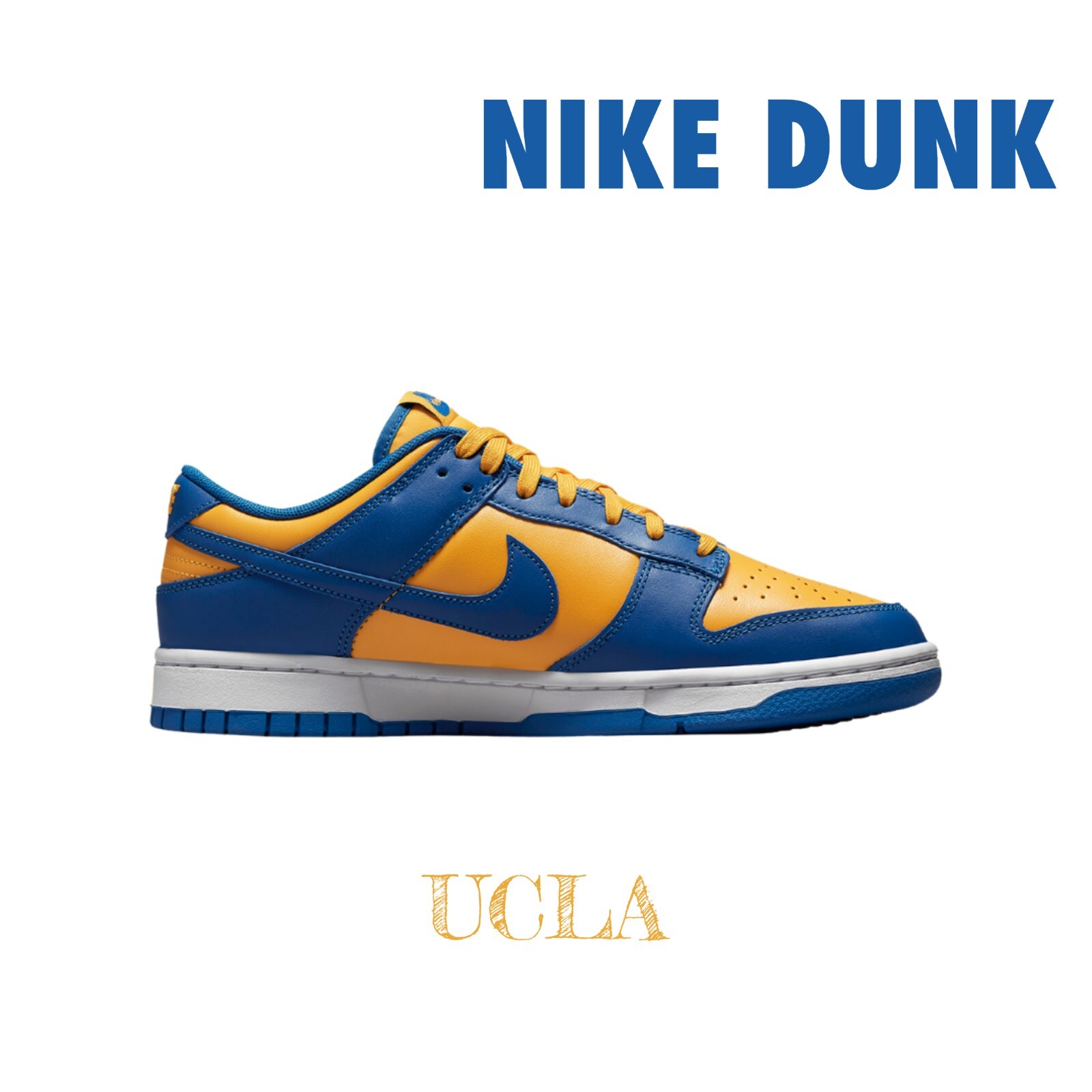 靴 Nike Dunk Low Blue/Yellow Nike Dunk Low UCLA Men's Size 9 DS Blue Jay Yellow Gold
