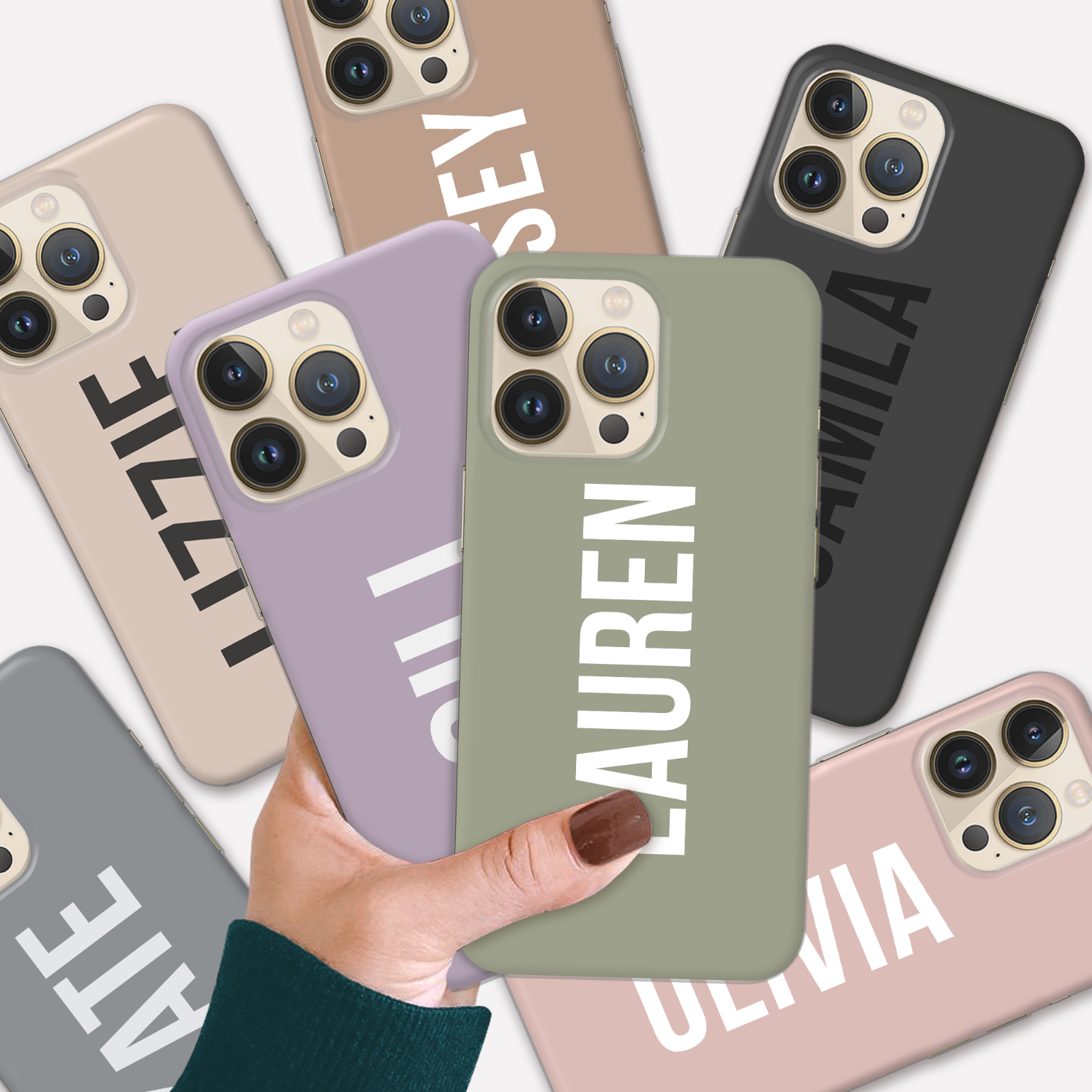 Personalised Phone Case Pastel Hard Cover For iPhone 12 Pro 11 Xr Se 8 7 6s Gift
