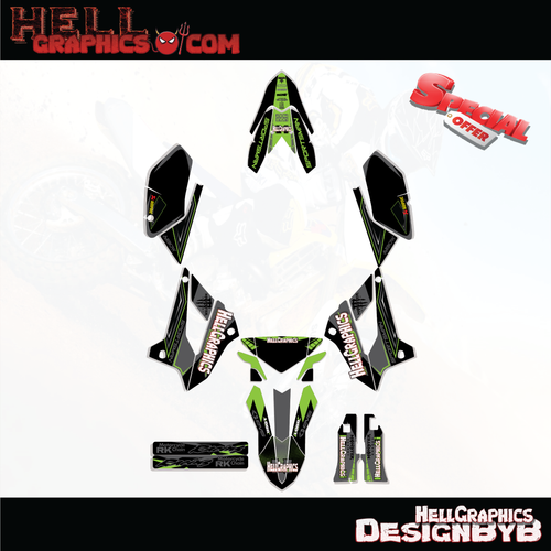 DECALS 4 KAWASAKI KLX 300 300SM KLX300SM 2021+ 22 23 24 25 STICKERS GRAPHICS KIT