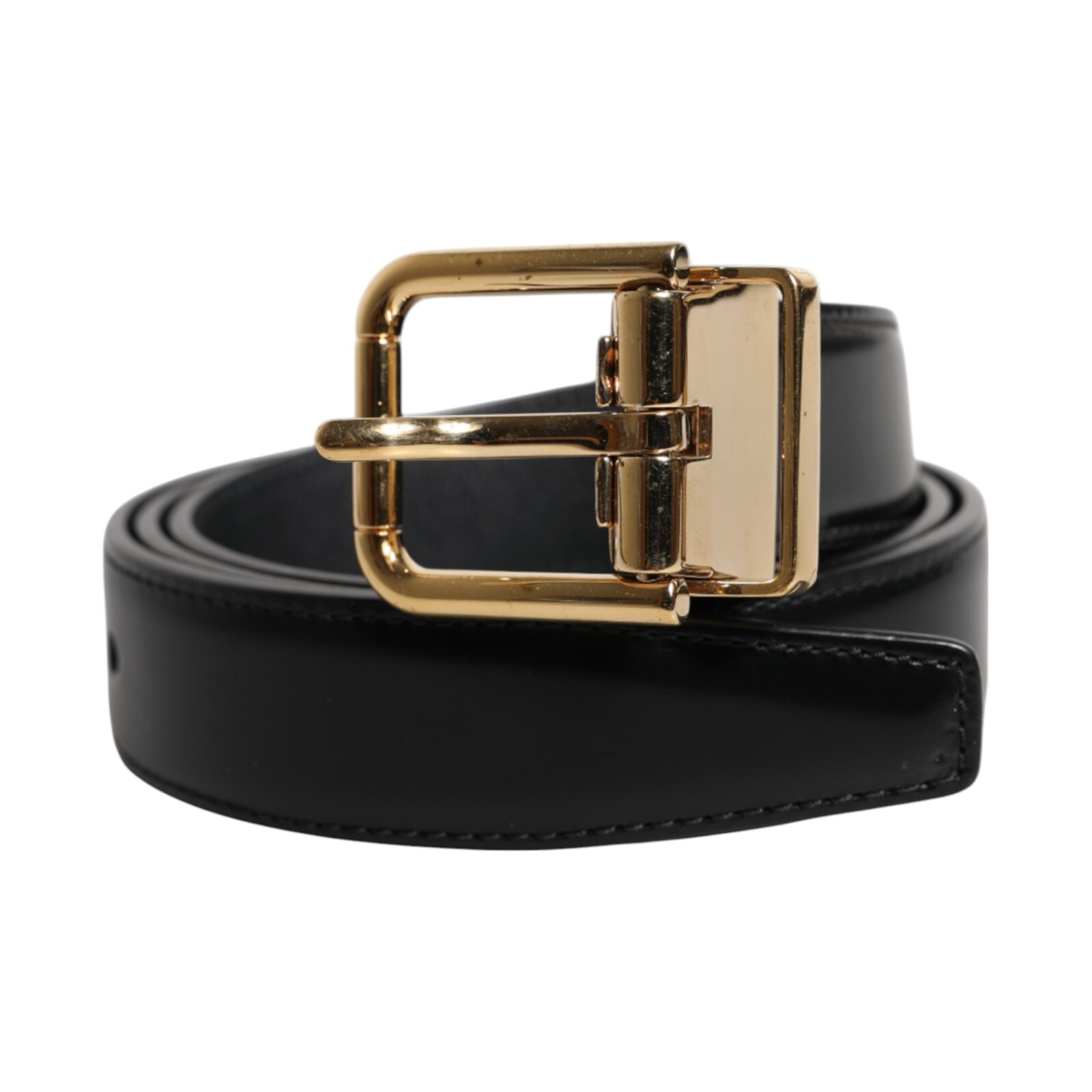 アクセサリーその他 DOLCE & GABBANA SMOOTH LEATHER BELT WITH DG BUCKLE Lux leather belt with crossover DG logo buckle in Multicolor