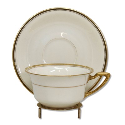 Ovington Bros Rosenthal Princess Gold Tea Cup Saucer Gold/Cream Vintage 1920's